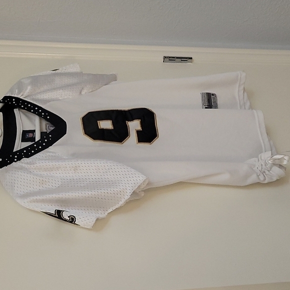 REEBOK NFL Embellished Drew Brees New Orleans Saints V-Neck Jersey Small - Picture 5 of 11
